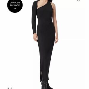 All Saints Black Asymmetrical Dress.      Size 12 UK/8 US